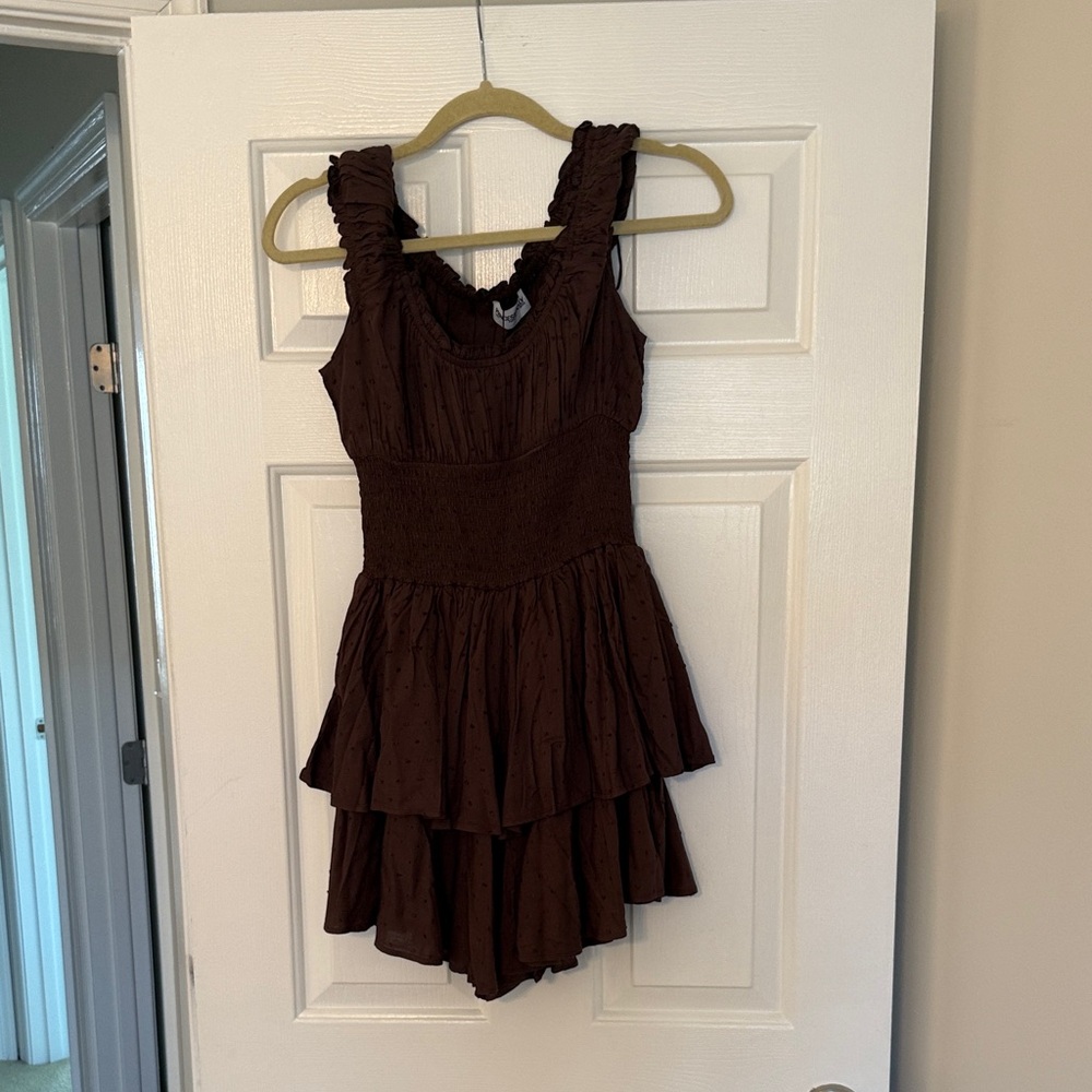 Princess Polly Chocolate Tiered Dress